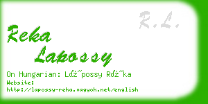 reka lapossy business card